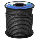 emma kites Black 1.3mm Hollow UHMWPE Braided Cord Spliceable Utility Cord DIY Leash Tent Tarp Guyline Hammock Ridgeline Whoopie 