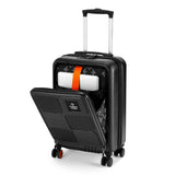 Nasher Miles Perth HardSided Polycarbonate Cabin Luggage 20 Inch | 55Cm | 8 Wheels Small Trolley Bag For Travel | Suitcase (Bla