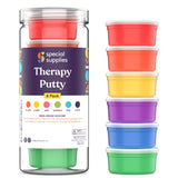 Special Supplies Therapy Putty for Kids and Adults Resistive Hand Exercise Stress Relief Therapy Putty Kit, Set of 6 Strengths