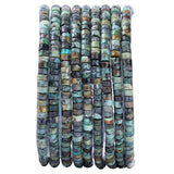 Natural African Turquoise Stone Spacer Beads 4x2mm 38cm/str Flat Round Loose Semi Gemstone Caps for Making Bracelets Necklace