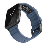 Archer Watch Straps - Canvas Straps for Apple Watch (Classic Denim Blue, Gray, 44/45/46/49mm)