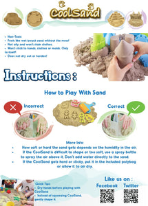 CoolSand White 14 oz Refill Pack - Moldable Indoor Play Sand in Resealable Bag