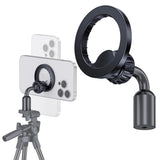 ARMOLABX Magnetic Tripod Mount Holder Adapter for MagSafe [Upgraded Metal], iPhone Tripod Mount Adapter with 1/4Screw Hole, 