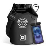 STOVER 5/10/25/30/40/55L Waterproof Dry Bag, Small Lightweight Roll Top Dry Bag Backpack w/Waterproof Phone Case, Kayaking, Trav