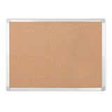 MasterVision Earth Series Self-Healing Cork Bulletin Board, Wall Mounting 100% Recycled Cork Push Pin Board, 48 x 72, Aluminum F
