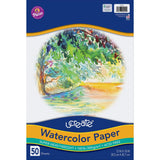 UCREATE Watercolor Paper, White, 140 lb, 12 x 18, 50 Sheets, White, Package, 140 lb.