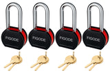 FIGODE Large Sturdy Steel Locks with 8 Same Keys, Heavy Duty Padlock, 2-3/4 Wide, 2.7 Long Shackle Locks for Door, Gate, Storage