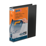 Stride QuickFit RoundRing View Binder, 1 1/2 Rings, 275Sheet Capacity, Black