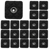 Luomorgo 20 Pack Square Rubber Feet, 22mm x 22mm / 7/8 x 7/8 Non Slip Outdoor Furniture Pads, Black Rubber Feet Bumpers Floor Pr
