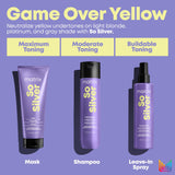 Matrix So Silver All-In-One Leave-In Toning Spray - Neutralizes Yellow, Brassy Tones, Nourishes Hair And Controls Frizz, For Col