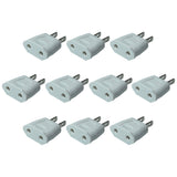 10pcs/lot Top EU Euro Europe to US American USA Power AC Wall Plug Converter Travel Adapter Home Use Adaptor Electrical Socke(Wh