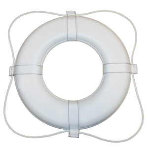 Taylor Made Products Vinyl Coated Foam Life Ring , White (20'') - Puncture, Tear, Scuff-Resistant - United States Coast Gua