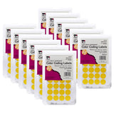 CHARLES LEONARD (12 PK) COLOR CODING LABELS YELLOW 4514012
