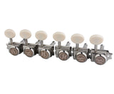 Guyker 6 Inline Vintage Guitar Lock String Tuners - Locking Tuning Key Pegs Machine Heads Replacement Parts for ST TL Style Elec