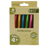 Westcott 5 KleenEarth Scissors 6-Pack, for Kids Ages 4+, Eco-Friendly Recycled Scissors for School and Craft Projects