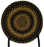 CWI Gifts Ebony Braided Chair Pad, 15