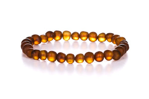 AMBERAGE Natural Baltic Amber Bracelet for Adults (Women/Men) - Hand made From Raw-Unpolished/Certified Baltic Amber Beads(6 Col
