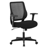 Realspace Sensi Mesh/Fabric Low-Back Task Office Chair, Black, BIFMA Compliant