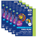 Tru-Ray Construction Paper, Brilliant Lime, 9 x 12, 50 Sheets Per Pack, 5 Packs