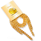 Risyfjew 100PCS 8mm Natural Citrine Beads Gemstone Round Loose Beads for Jewelry Making Chakra Crystal Stone Beads for Bracelets