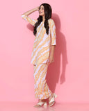 Toplot Co-Ord Kurta Set For Women Printed Straight Kurta With Plazzo (Plazzo-Pair-5137-Orange-Xxl),Orange,2,B0CGR2LP7K