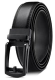Zacharias MenS Faux Leather Belt Autolock Buckle Ab08 (Black;Free Size) (Pack Of 1)