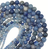 Zenkeeper About 180 Pcs Blue Aventurine Beads for Jewelry Making 4 MM Blue Aventurine Gemstones Loose Stone Beads