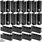24 Pcs Upgraded Concealed Beam Hangers, 2x4 Outdoor Concealed Flange, Q235B Steel Frame Bracket, Railing Bracket for Beam, Swing