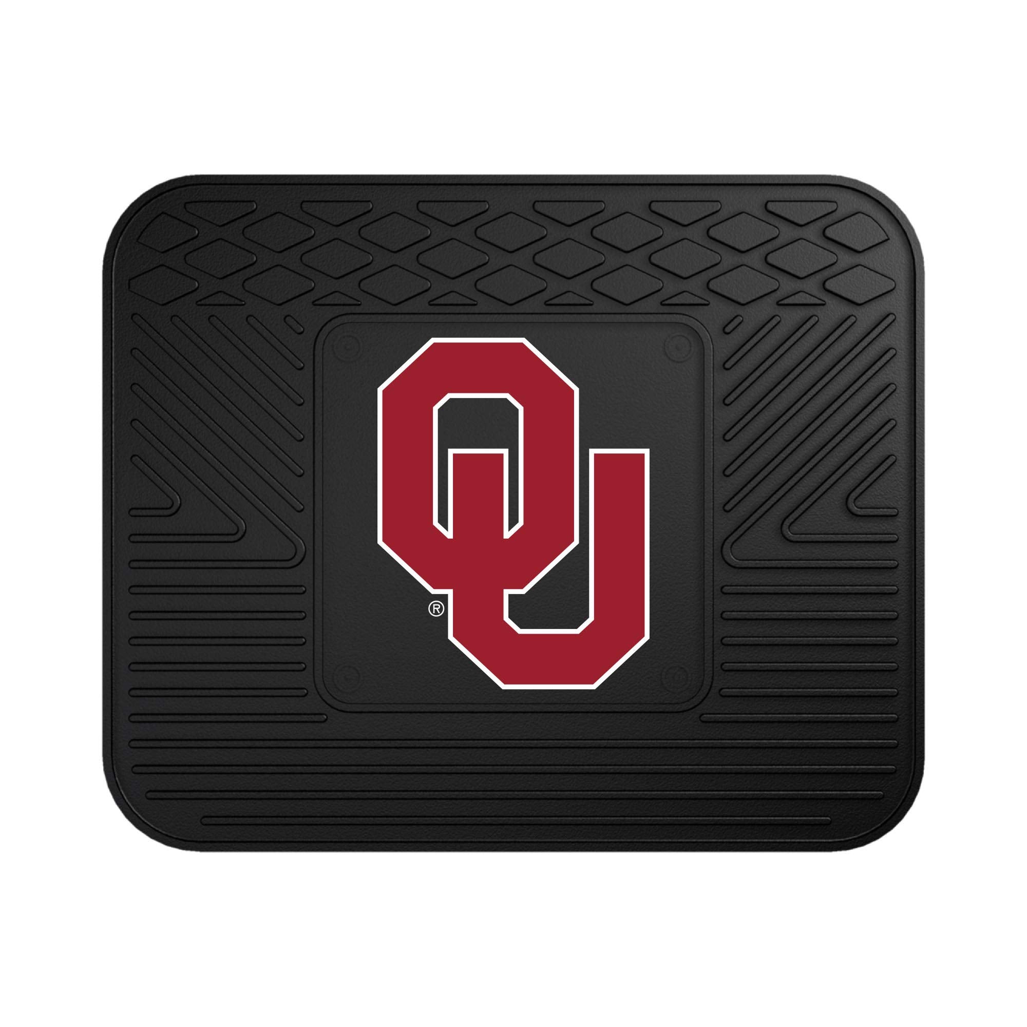 Fanmats 10083 Oklahoma Sooners Back Row Utility Car Mat - 1 Piece - 14In. X 17In., All Weather Protection, Universal Fit, Molded