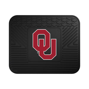 Fanmats 10083 Oklahoma Sooners Back Row Utility Car Mat - 1 Piece - 14In. X 17In., All Weather Protection, Universal Fit, Molded