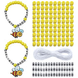 Ferreve 36 Sets Bee Bible Bead Bracelet Crafts Christian Bible Religious DIY Honey Sunday School Crafts Supplies for Party Favor