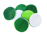 Playfully Ever After Green, Dark Green, Light Green & White Craft Felt Circles (3 Inch 30pc)