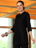 Libas Women'S Solid Straight Tunics (58212_Black Black M