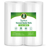 Syntus Vacuum Sealer Bags for Food, 2 Rolls 11 x 50 Commercial Grade Bag Rolls, BPA Free Food Vac Bags for Storage, Meal Prep o