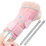 CURECARE 2 in 1 Carpal Tunnel Wrist Brace, 3 Adjustable Stability Wrist Support, Customized Wrist Splint with Replaceable Spring