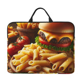 Hamburger-Cheese-Penne-Pasta 14-Inch Laptop Case, Portable Laptop Computer Sleeve with Zipper Closure