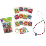 Chenille Kraft AC4678 Bead Kit with Printed 100 Day Bead, Assorted Color, 5.5 Height, 6.5 Width, 8.5 Length (Pack of 12)