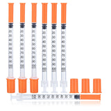 U-100 1ml Syringe 29 Gauge 5/16 Inch(8mm), 1cc Lab Supplies, Individually Sealed Pack of 20