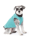 Goldpaw Stretch Fleece Dog Sweater - with Spandex for 4-Way Stretch - Soft, Comfortable Dog Coat - Machine Washable - Made in the USA - Turquoise - Size 10