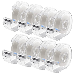 Alsisk Transparent Tape With Dispenser And Refills,Use For Gift Wrapping,Home,School And Office Supplies,0.7X1000 Inch, 8 Pack