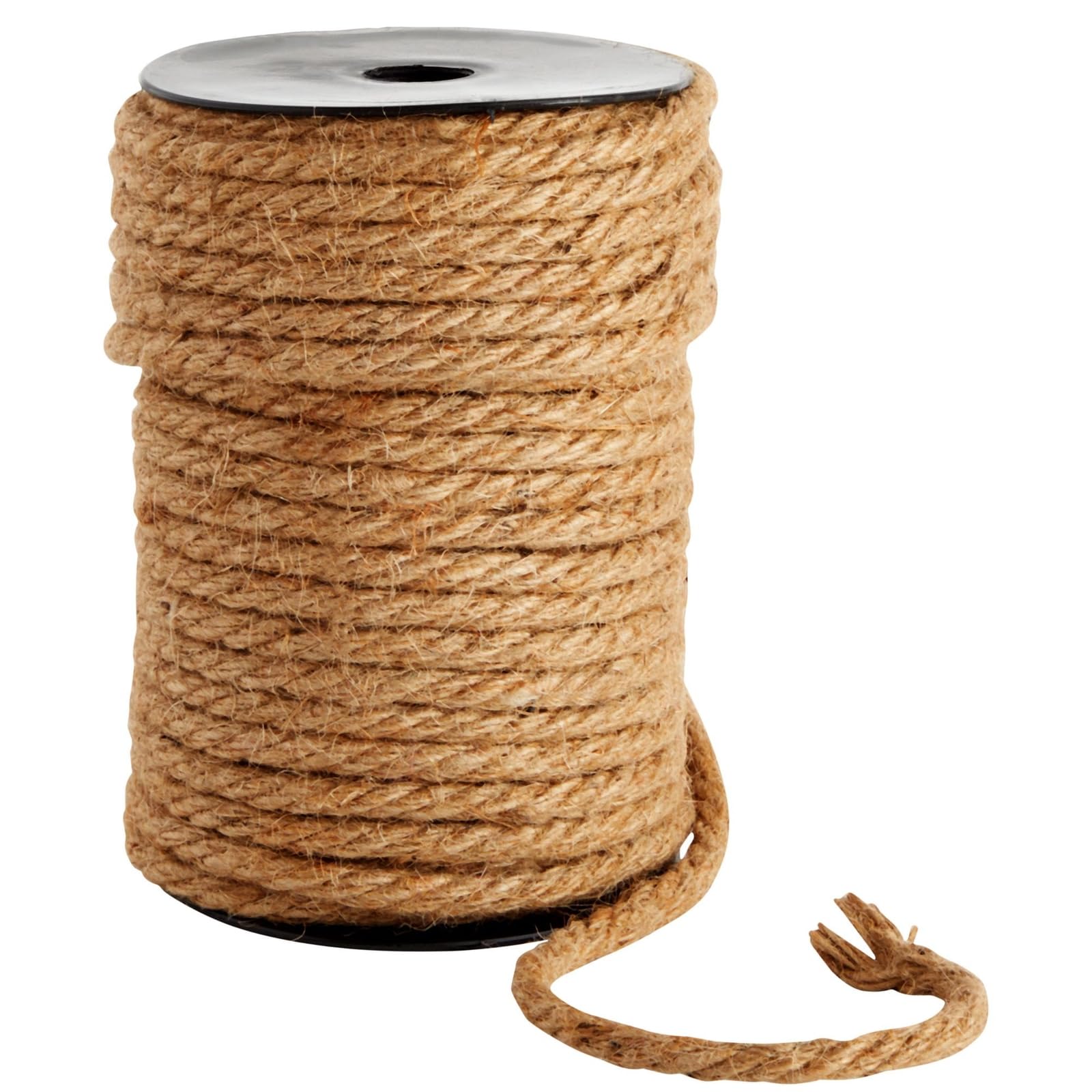 100 Feet Nautical Rope for Crafts, 6mm Thick Jute Twine (Brown)