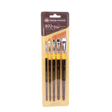 HWAHONG Art Paint Brushes 972 Series, Brush Set of 5 Acrylic, Oil, Watercolor Paints