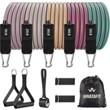 WHATAFIT Resistance Bands, Exercise Bands,Resistance Bands for Working Out, Work Out Bands with Handles for Men and Women Fitnes