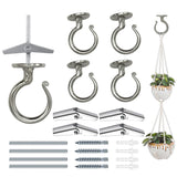 4 Sets Heavy-Duty Ceiling Hook for Multiple Surfaces - Supports 40 lbs, Versatile for Wood, Concrete & Drywall, Easy Install (Ch