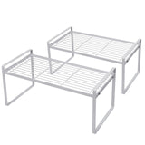 Shantton 2Pack Cabinet Shelf Organizer Storage Rack Space Saving for Kitchen Counter Pantry Bathroom Cupboard Under Sink Office 