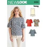 NEW LOOK Patterns Misses Tops with Fabric Variations Size A (10121416182022) 6434