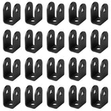 GBGS 20 Pcs Black 3/4 U Bracket for Panel,Thickness 1/8(3 mm),Powder Coating