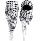 Digniti Real Popular White Black Arafat Scarf Shemagh Men Head Scarf Ghutra Arabian Arfat Scarf Army Miltary Scarf Large Size 48