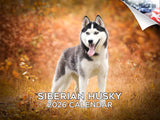 2025 2026 Siberian Husky Calendar - Dog Breed Monthly Wall Calendar - 12 x 18 Open - Thick No-Bleed Paper - Giftable - Academic 