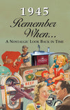 1945 REMEMBER WHEN CELEBRATION KardLet: Birthdays, Anniversaries, Reunions, Homecomings, Client & Corporate Gifts